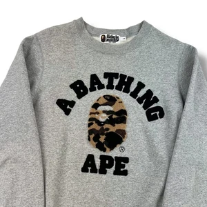 Bape Sweatshirt Chenille College Logo Grau - Bild 1 von 4