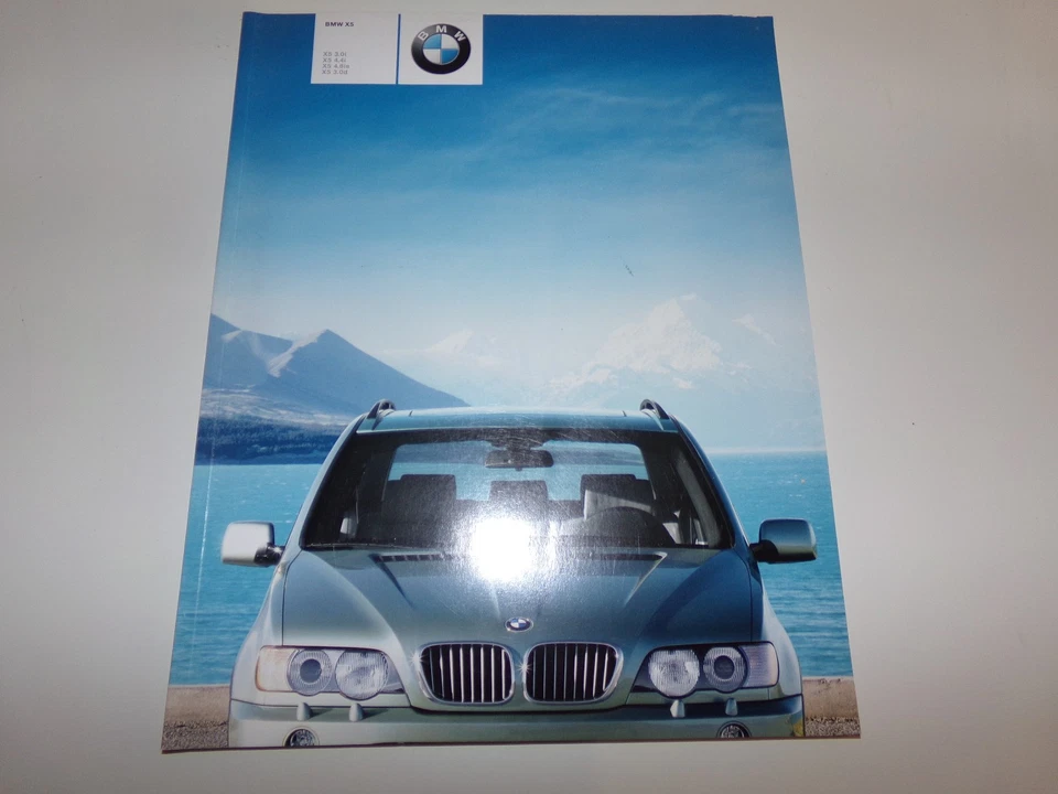 BMW X5 3,0i - 4,4i - 4,6is - 3,0d Prospekt von 2003 NEU & ohne Händlerstempel - Изображение 1 из 1
