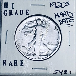 1920 S LIBERTY WALKING SILBER HALF DOLLAR HOHE QUALITÄT US-PRÄGEANSTALT SELTENE MÜNZE 5481 - Bild 1 von 3