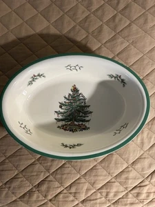 Spode Christmas Tree 14 Inch Oven to Table Oval Baker Dish Made in England - Picture 1 of 5
