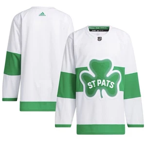 Toronto Maple Leafs adidas St. Pats Alternate Primegreen Jersey - Size 54 - Picture 1 of 7