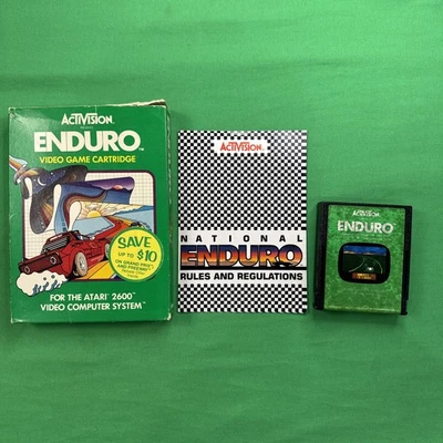 Atari Enduro 1983 Video Game for 2600 W/box And Manual - Image 1 of 4