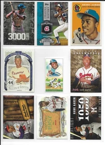 HUGE HANK AARON 85 CARD 75 DIFFERENT LOT b BRAVES - Picture 1 of 2