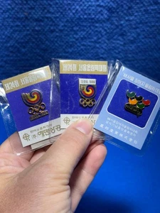 *Lot of 3 Seoul 1988 Olympic & Paralympic Pins Official Souvenir Korea - Picture 1 of 5