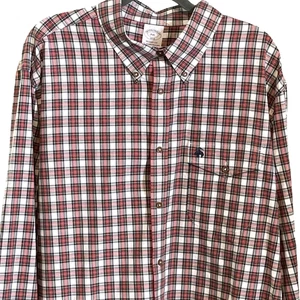 Brooks Brothers Regent Fit Shirt Mens XXL Plaid Long Sleeve Preppy 100% Cotton - Picture 1 of 6