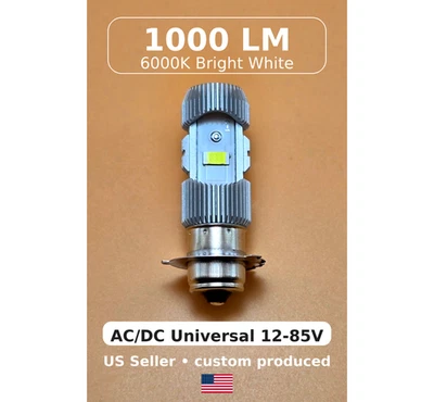 🌟Super AC/DC LED Headlight Bulb for Arctic Cat Kitty Cat 1985–1999 Snowmobile - Image 1 of 4