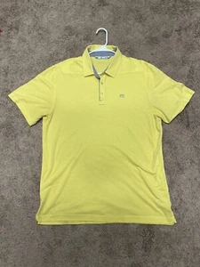 Travis Matthew Mens Golf Polo Size XL Pima Cotton & Polyester Yellow - Picture 1 of 2