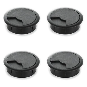 4x sossai® Schreibtisch Kabeldurchführung in Schwarz Kabeldurchlass Kabelauslass - Bild 1 von 4