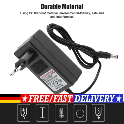 DC 12.6V 2A Netzadapter Li-Ion Batterie Akku Ladegerät Adapter Steckernetzte FAT