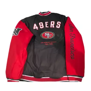 San Francisco 49ers 5 Time Commemorative Reversible Wool Nylon Jacket- JH Desgin - Picture 1 of 7