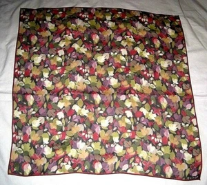 Echo Spring Colorful Floral Design Pattern 100% Luxurious Chiffon Silk Scarf! - Picture 1 of 10