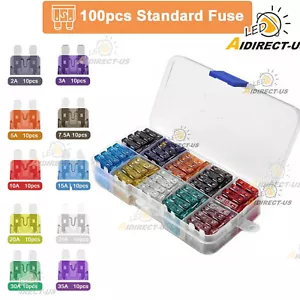 Kit assortimento fusibili lama automatica fusibili medio standard 100 pezzi auto APM US - Foto 1 di 8
