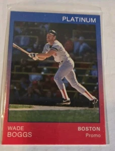 Tarjeta promocional Wade Boggs 1991 Star Company Red Sox Platinum Series (hecha en 200) - Imagen 1 de 2
