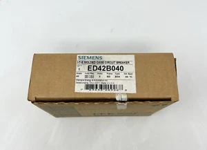 Siemens ED42B040 Circuit Breaker 40A 2 Pole 480VAC - Picture 1 of 5