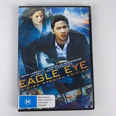 Eagle Eye (DVD 2008 2 disc edition) Shia Labeouf Michele Monaghan Region 4 - Image 1 of 4
