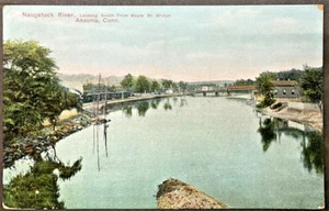 Ansonia CT View Naugatuck River Looking S fr Maple Street Bridge SHIPS FREE - Picture 1 of 2