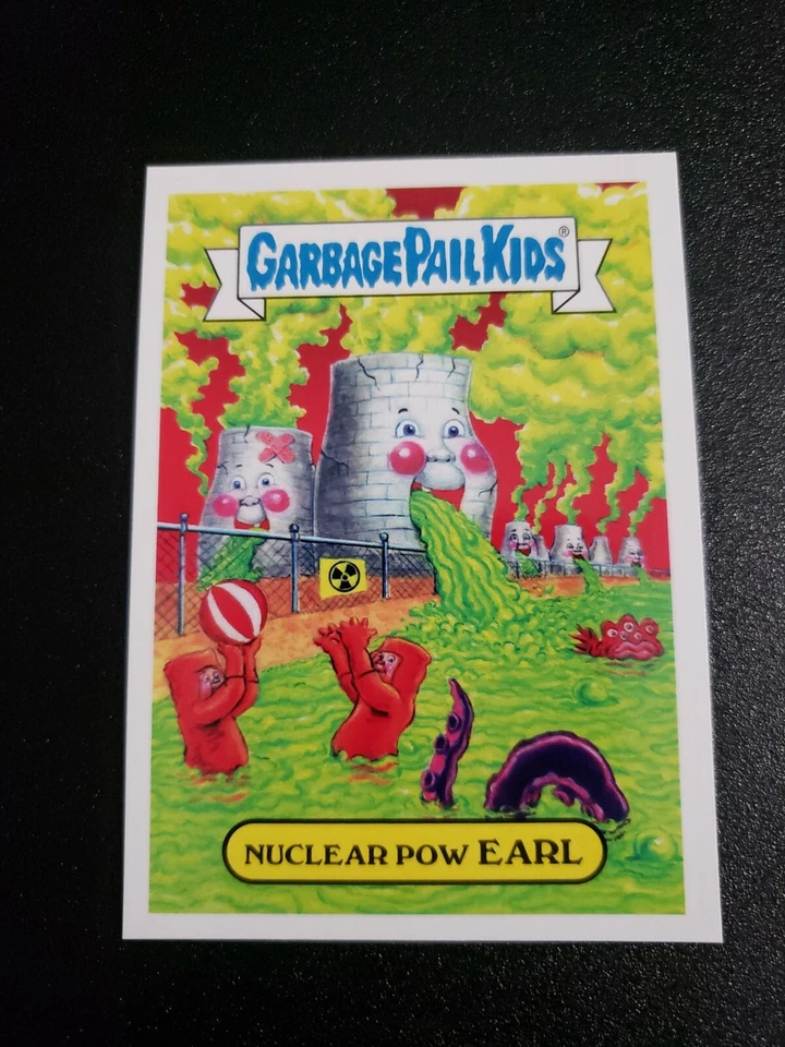 Garbage Pail Kids 5b NUCLEAR POW EARL 2017 Adam Geddon POLLUTION GPK - Image 1 of 2