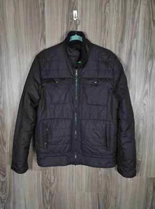 Ben Sherman Black Quilted Puffer Zipper Closure Jacket Mens Large - Picture 1 of 6