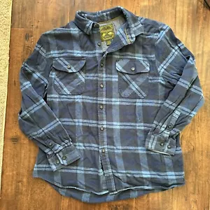 Anchorage Expedition Flannel Shirt Mens XL Blue Plaid Long Sleeve Button Up - Picture 1 of 7