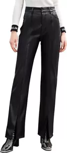 S P Y M Womens Stretchy Leggings, Faux Leather Legging Pants with Pockets SizeXL - Picture 1 of 5