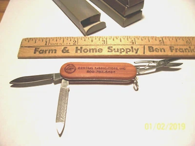 Vintage "Central Fabricators,Inc." Three Function Pocket Knife - Stainless Blade - Image 1 of 3