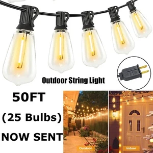 100FT Outdoor String Lights for Patio Waterproof Connectable ST38 LED Light - Picture 1 of 10
