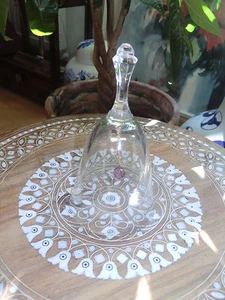 antike Glocke Kristallglas edel Kunst selten ca.15cm hochwertig Weihnachten Bell - Bild 1 von 1