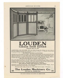 1917 Louden Machinery Co. Ad: Louden Garage Door Hanger - Fairfield, Iowa - Picture 1 of 1