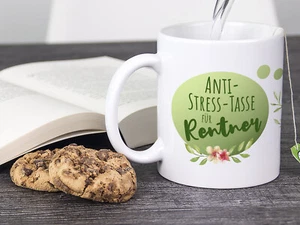 Tasse Geschenk Gratulation Rentenbeginn Ruhestand Rentner Kaffeebecher Spruch - Bild 1 von 6
