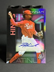 2020 Bowman Platinum Rece Hinds Prospect Auto Reds FREE SHIPPING!! - Picture 1 of 5