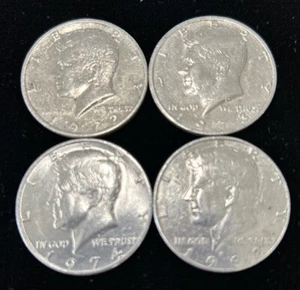Lot of 4 - 1972 1973 1974 1982 Kennedy Half Dollars - Picture 1 of 1