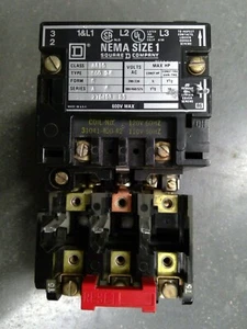 Contattore Square D 8810 SC02 Nema taglia 1 con blocco sovraccarico **spedizione gratuita** - Foto 1 di 5