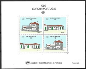 Portugal 1990 Yvert S/S 72 Europa CEPT arquitectura montada sin montar o nunca montada en muy buen estado - Imagen 1 de 1