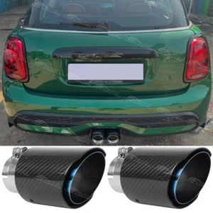 For Mini Cooper S R56 R57 Carbon Fiber 2.5" In 3.5" Out Exhaust Tips Tail Pipe - Bild 1 von 7