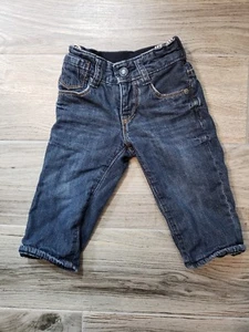 BABY GAP Boys 1969 Jersey Lined Black Jeans Size 3-6 Months - Picture 1 of 8