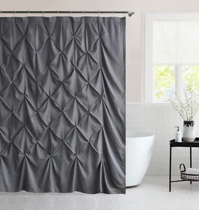 Hudson Pintuck Fabric Shower Curtain 72"x72" - Picture 1 of 3