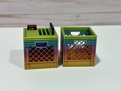 Micro SD Card Holder Mini Milk Crate Micro SD Card Storage Organizer Office Gift - Image 1 of 3