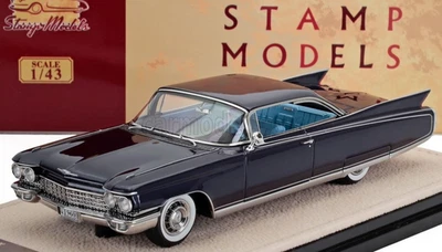 wonderful resin-modelcar 1/43 CADILLAC ELDORADO SEVILLE COUPE 1960 - dark blue - Image 1 of 3