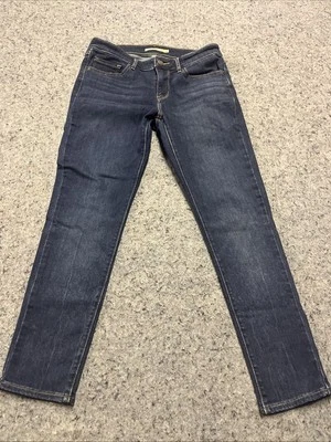 Levi Strauss 711 Skinny Women's Blue Denim Jeans Dark Wash Size 28 - Image 1 of 4