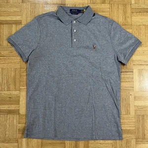 Polo Ralph Lauren Custom Slim Fit Gray Men's Polo Size Medium - Picture 1 of 4