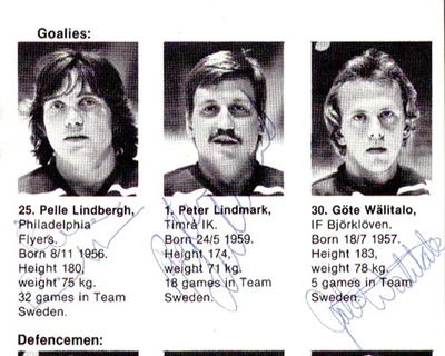 1981 Team Sweden Auto Signed 4x6 Program 23 Total Sigs Pelle Lindbergh PSA/DNA - Image 1 of 4