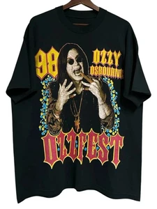 Camiseta De Colección Ozzy Osbourne Ozzfest Años 90 1998 Negra Unisex Hombres Mujeres S-5XL - Imagen 1 de 3