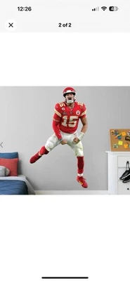 Calcomanía Patrick Mahomes Super Bowl LIV MVP tamaño natural de los Chiefs NFL Fathead con 11 calcomanías Foto 1 de 2