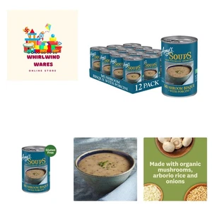 Convenient Organic Mushroom Bisque Soup – 12 Pack Cans with Porcini Flavors - Picture 1 of 11