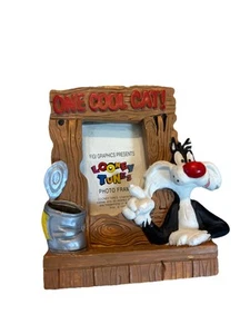 Vintage 1994 Looney Tunes Bilderrahmen Sylvester Figi Grafik A7 - Bild 1 von 2