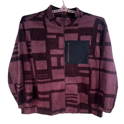 Chaqueta de Camionero No Boundaries Cremallera Completa Geométrica Polar Para Hombres Talla 3XL Púrpura Nueva con Etiquetas Foto 1 de 4