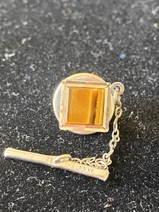 Vintage tiger’s eye tie pin - John Ashford & Sons - Picture 1 of 4