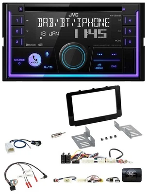 JVC Lenkrad USB 2DIN DAB Bluetooth CD Autoradio für Toyota Hilux 16-20 USB - Bild 1 von 4