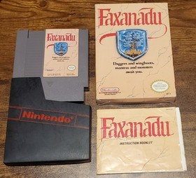 Faxanadu Nintendo NES 1989 Complete w/ Box, Manual, and Sleeve - Retro Gaming