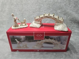 Lenox Mistelpark Village Treasures Brücke und Lady Dog Walker 2014 mit Box - Bild 1 von 23